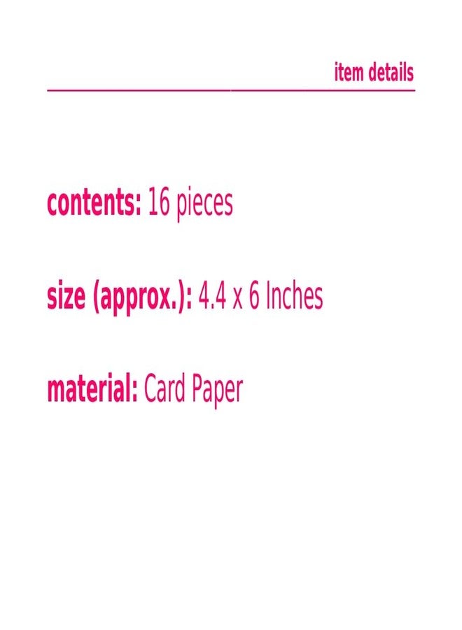 PartyStuff Anarkali Theme Tambola Housie Tickets - Anarkali Face kukuba 1 - Designer Kukuba (16 Cards) - Image 3